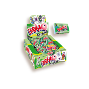 Chicle de Bola Brinq Tattoo hortelã 350g